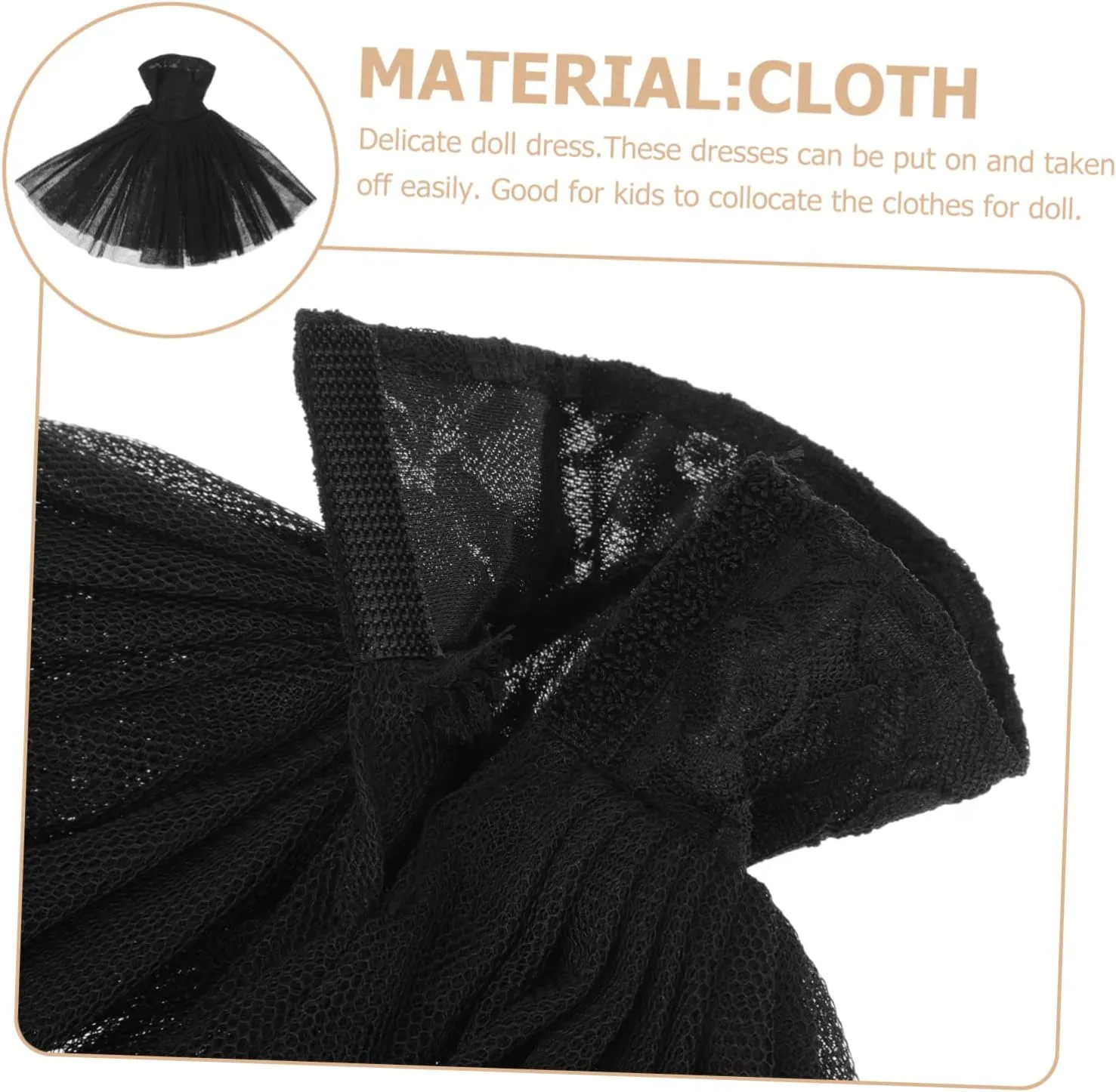 Outfit for DIY Play and Dress-up Fun 5pcs Decorative cliff folklore retail debt Doll Costume Delicate Ballet Skirt for Princess Dolls Lovely Wear-Resistant 