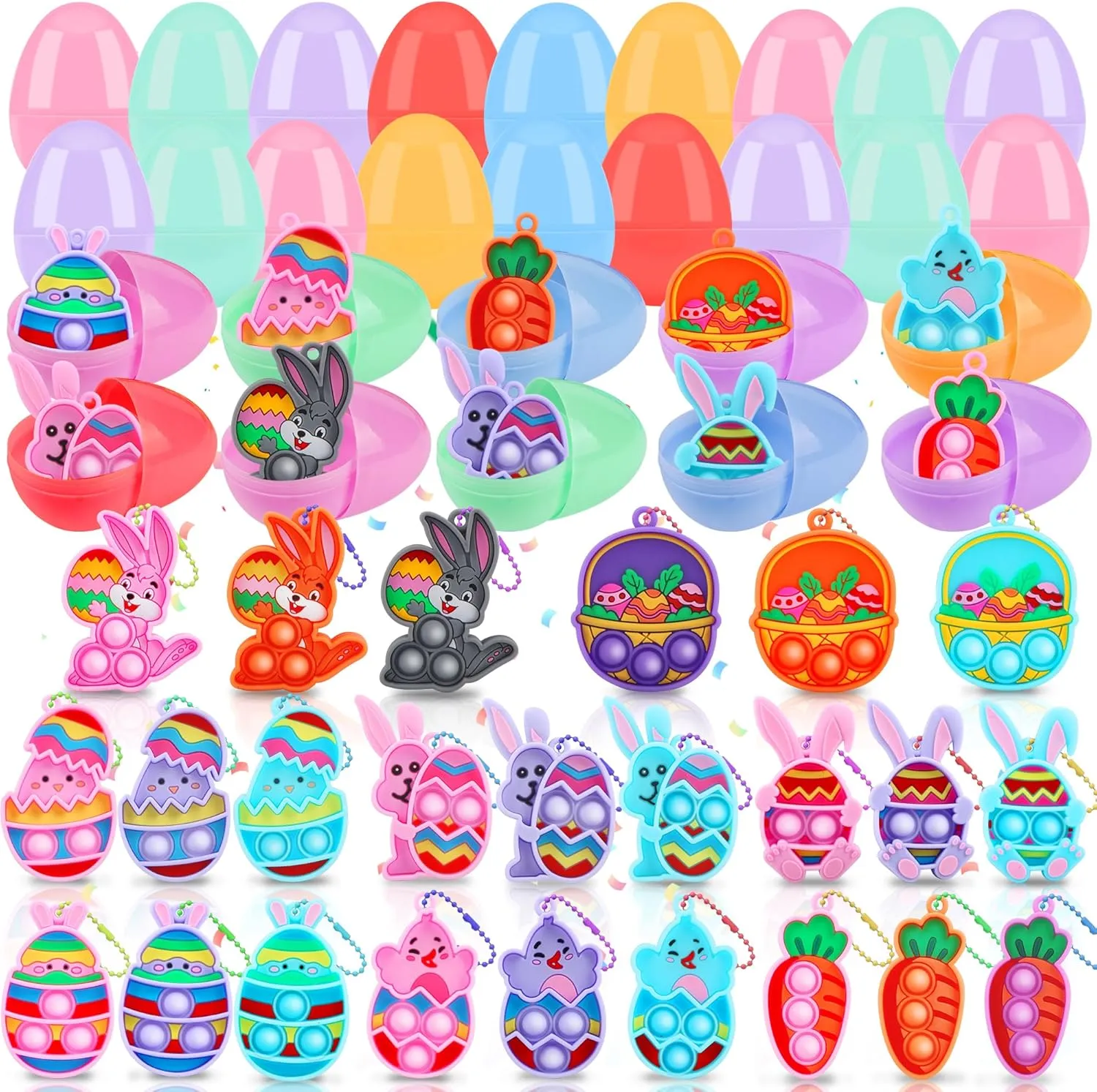 Pack Easter Eggs Filled with Toys$Easter Party Favors for Kids$Easter Classroom Prizes bladder harbor just rescue Prefilled Easter Eggs with Pop Toys$24 