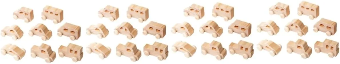 Paintable Wooden Car Toys for expressionless Boys and Projects for Creative Activities and Imaginative Play FAVOMOTO 32pcs Wooden Graffiti Cars Unfinished 