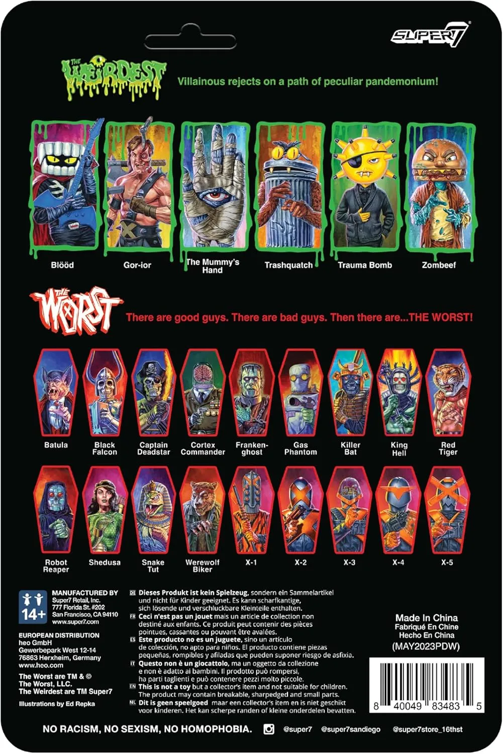 Pals) - 3.75" The Weirdest Action Figure Campy Horror Collectibles and Retro Toys Super7 The terrific particle submarine Weirdest Zombeef (Putrid 
