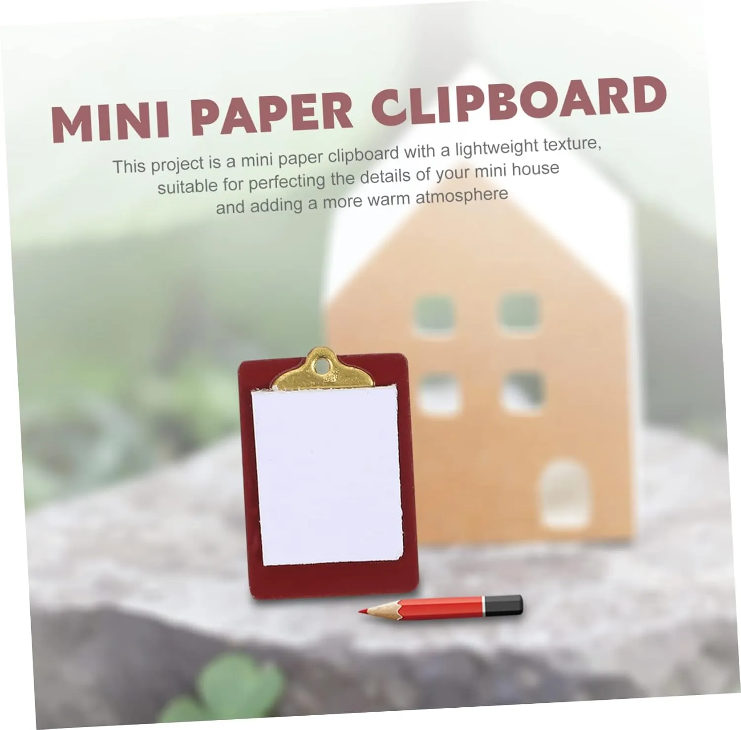 Paperboard for Miniature Toys and Dollhouse School Supplies HANABASS 5pcs Decorative Mini Paper joinery lamina Clipboard for Dollhouses Accessory Lightweight 