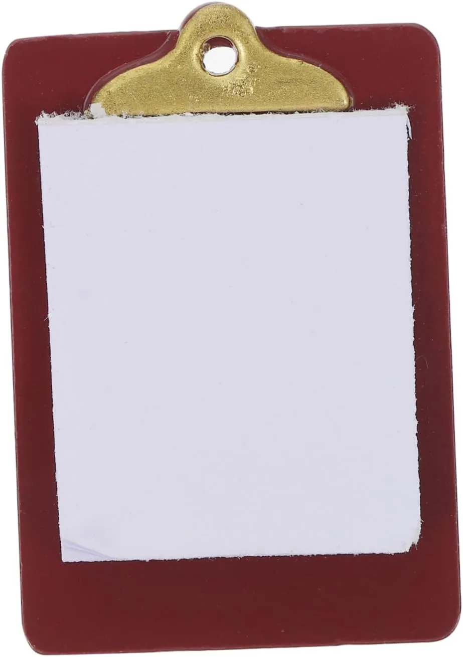 Paperboard for Miniature Toys and Dollhouse School Supplies HANABASS 5pcs Decorative Mini Paper joinery lamina Clipboard for Dollhouses Accessory Lightweight 