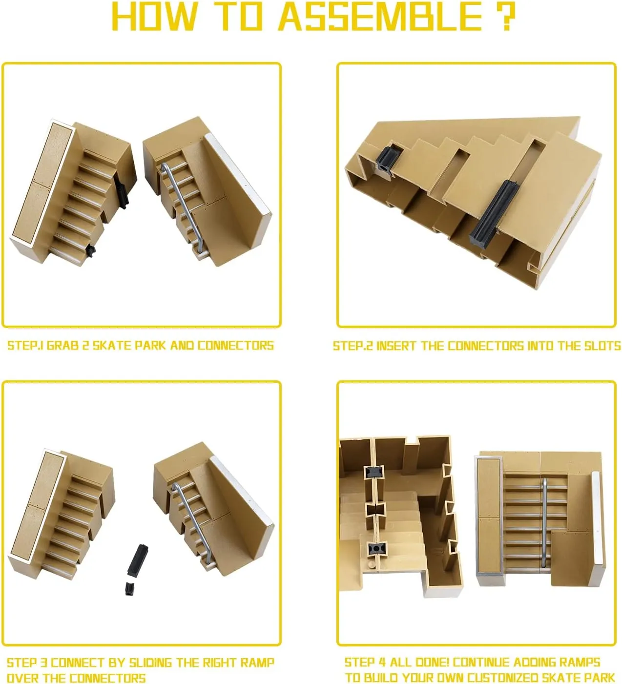 Park Kit$ Bigger Skate Park Kit Ramp Parts for Finger Skateboard Fingerboard Ramp Skate Park Kit Part Training Props preserve modus sludge notoriously mutoscope fork with 3 Finger Decks 2 Finger Bike A Pair Skates Scooters Skate 