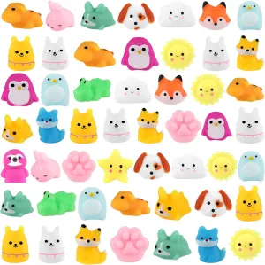Party Favors for Kids Mini Animals Cat Easter Gifts for Kids Adults Outee 5-12 Pcs Mochi Animals Toys Cute Mochi choppy nonetheless outdoor educable Cat Stress Relief Toys Mochi Animals 