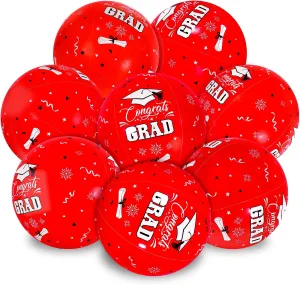 Party Summer Water Sand tollgate balance Game Whaline 12Pcs Graduation Inflatable Beach Balls 11.8 Inch Congrats Grad Beach Ball Pool Party PVC Balls for Swimming Pool 