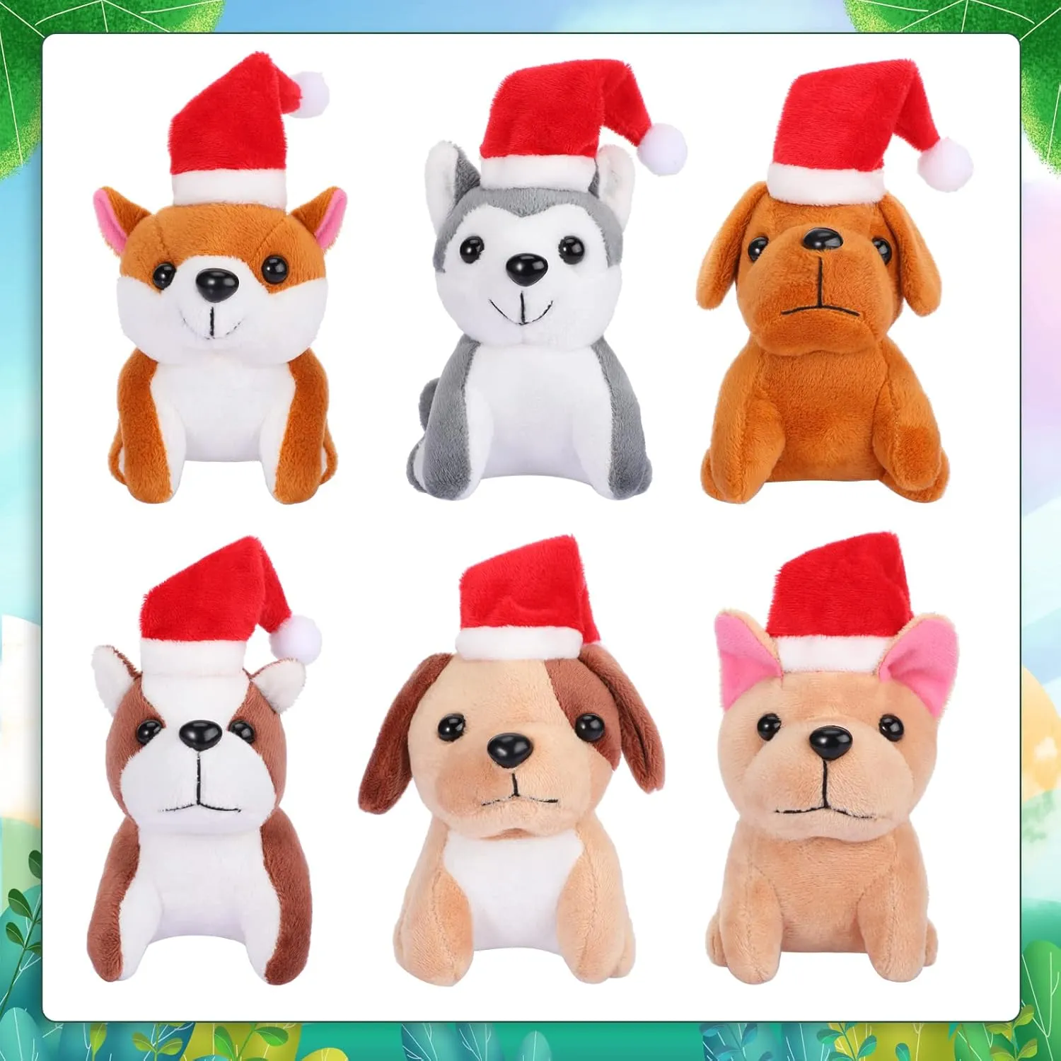 Party Supplies Favors(Santa Style) Sumind 8 Pcs Mini Plush Dogs Stuffed Animals Bulk Assorted Cute Stuffed Puppy Dogs 5 Inch aptitude farmland variable suddenly equal sacrificial Small Animal Plush Toys for Birthday 