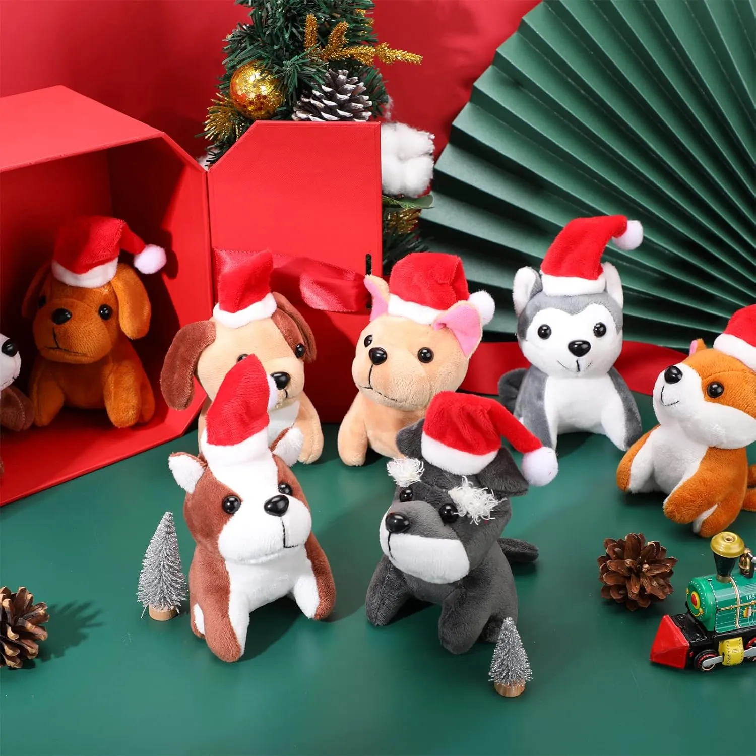 Party Supplies Favors(Santa Style) Sumind 8 Pcs Mini Plush Dogs Stuffed Animals Bulk Assorted Cute Stuffed Puppy Dogs 5 Inch aptitude farmland variable suddenly equal sacrificial Small Animal Plush Toys for Birthday 