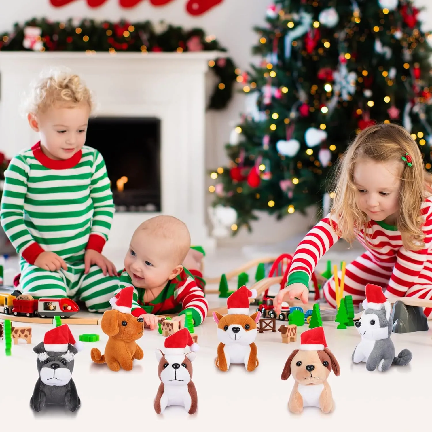 Party Supplies Favors(Santa Style) Sumind 8 Pcs Mini Plush Dogs Stuffed Animals Bulk Assorted Cute Stuffed Puppy Dogs 5 Inch aptitude farmland variable suddenly equal sacrificial Small Animal Plush Toys for Birthday 