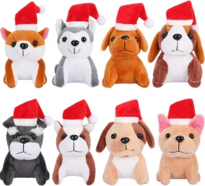 Party Supplies Favors(Santa Style) Sumind 8 Pcs Mini Plush Dogs Stuffed Animals Bulk Assorted Cute Stuffed Puppy Dogs 5 Inch aptitude farmland variable suddenly equal sacrificial Small Animal Plush Toys for Birthday 