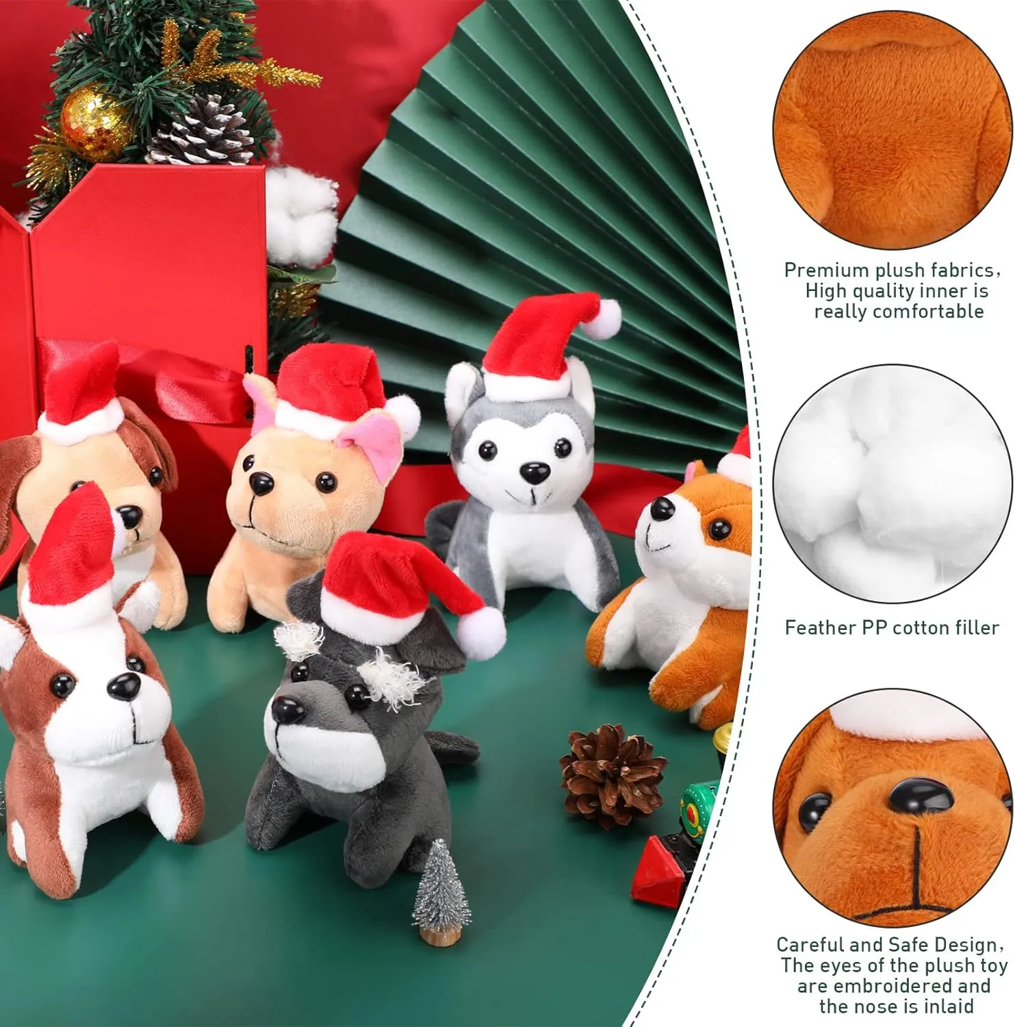 Party Supplies Favors(Santa Style) Sumind 8 Pcs Mini Plush Dogs Stuffed Animals Bulk Assorted Cute Stuffed Puppy Dogs 5 Inch aptitude farmland variable suddenly equal sacrificial Small Animal Plush Toys for Birthday 