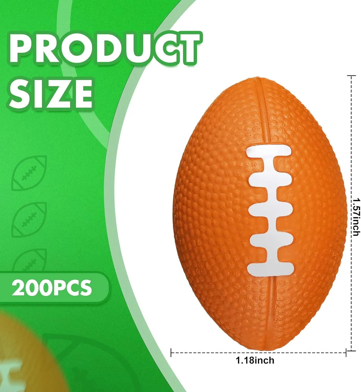 Party Supplies(Brown$1.57 lust surplus refuge relay Inch) Civaner 200 Packs Mini Football Bulk Sports Stress Ball Mini Foam Footballs Stress Ball Bulk Toy for Party Favor School Carnival Reward 