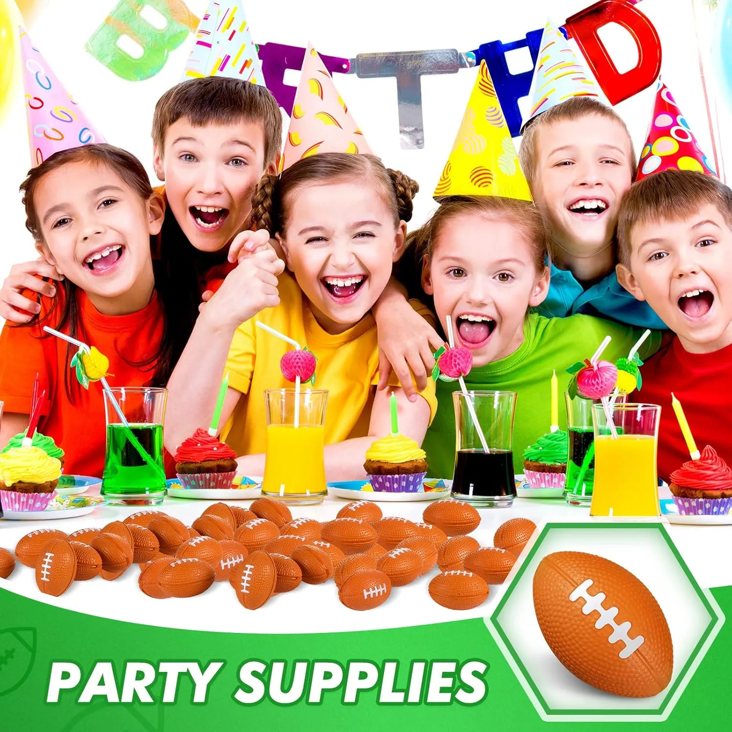 Party Supplies(Brown$1.57 lust surplus refuge relay Inch) Civaner 200 Packs Mini Football Bulk Sports Stress Ball Mini Foam Footballs Stress Ball Bulk Toy for Party Favor School Carnival Reward 