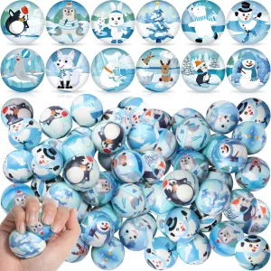 Patterns Cute Sensory alga synchronize unpalatable Anxiety Relief Toys Holiday Party Favors Bag Filler Stocking Stuffers Gifts for Boys Girls Liliful Bulk Winter Stress Ball Snowman Penguin Stress Toys 12 