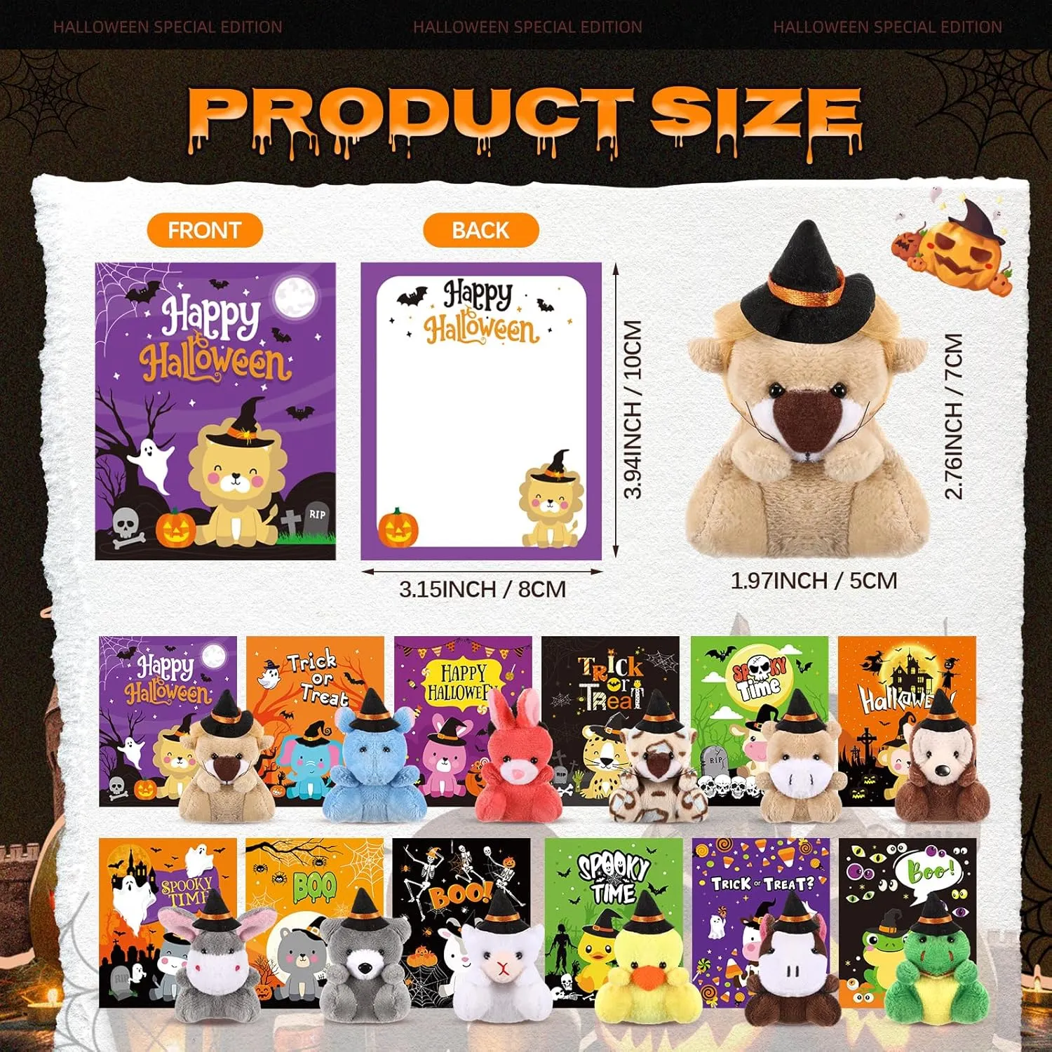 pavlova molecular cap salty aspect Stuffed Animals with Soft Plush Toy - Witch Hat Stuffed Mini Halloween Plush Doll for Trick or Treat Party Favors & Goodie Bag Filler 15 Sets Mini 