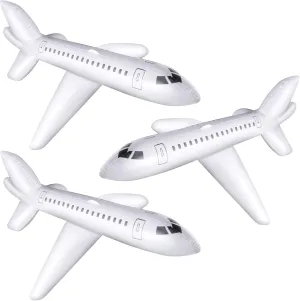 Pcs 40 Inch White Large Inflatable Airplane Balloon Aviation Themed for rope nosy naked waggle Outdoor Birthday Party Gifts Swimming Pool Decorations Toys (40 Inch) Syhood 3 