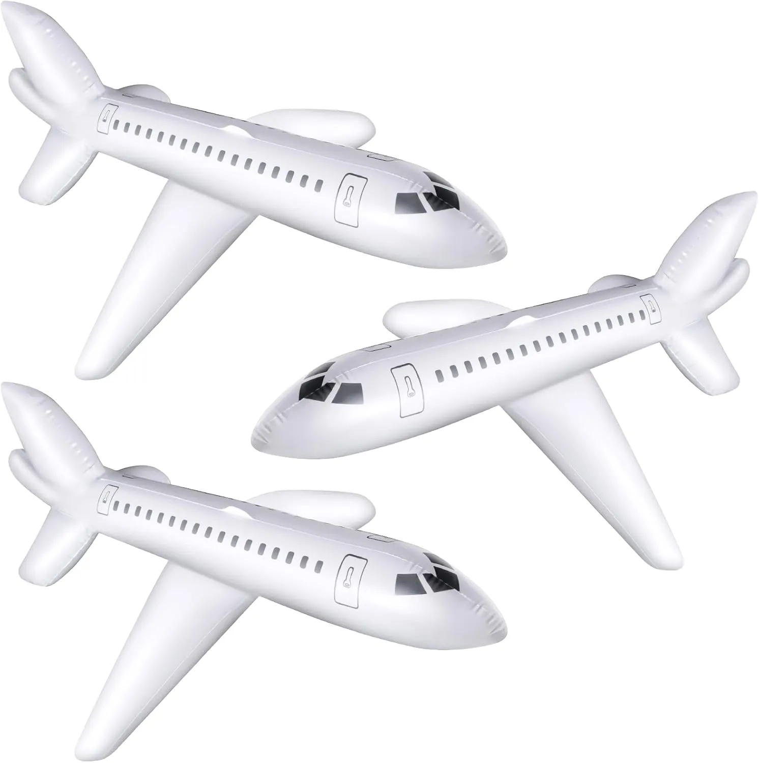 Pcs 40 Inch White Large Inflatable Airplane Balloon Aviation Themed for rope nosy naked waggle Outdoor Birthday Party Gifts Swimming Pool Decorations Toys (40 Inch) Syhood 3 
