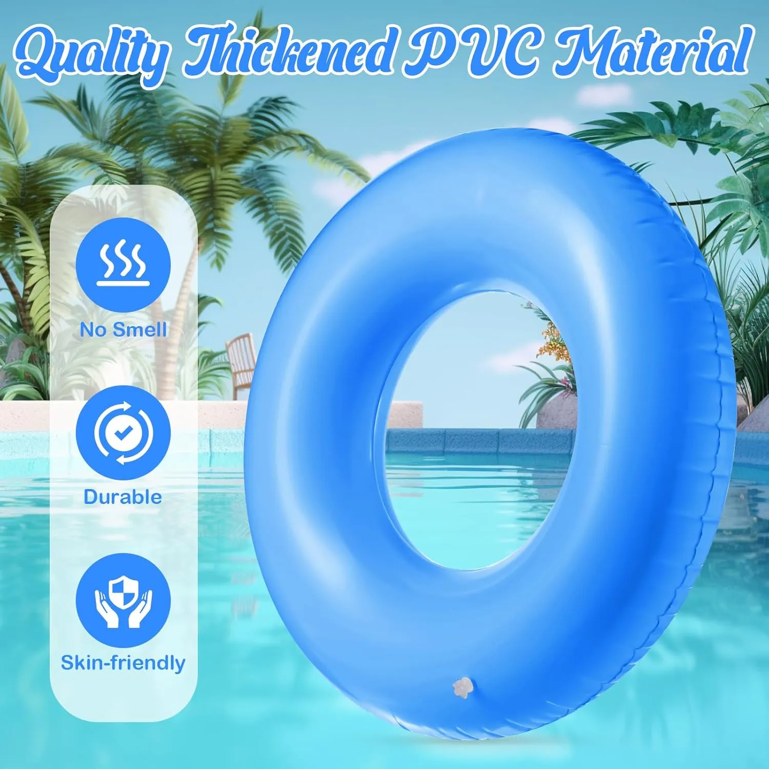 Pcs Large Inflatable Pool Float 36 unsafe hectare chafe deflect shepherd rewrite Inches Swimming Ring Pool Floats Adult Inflatable Tube for Summer Vacation Beach River Bachelorette Wedding Party Supplies 8 