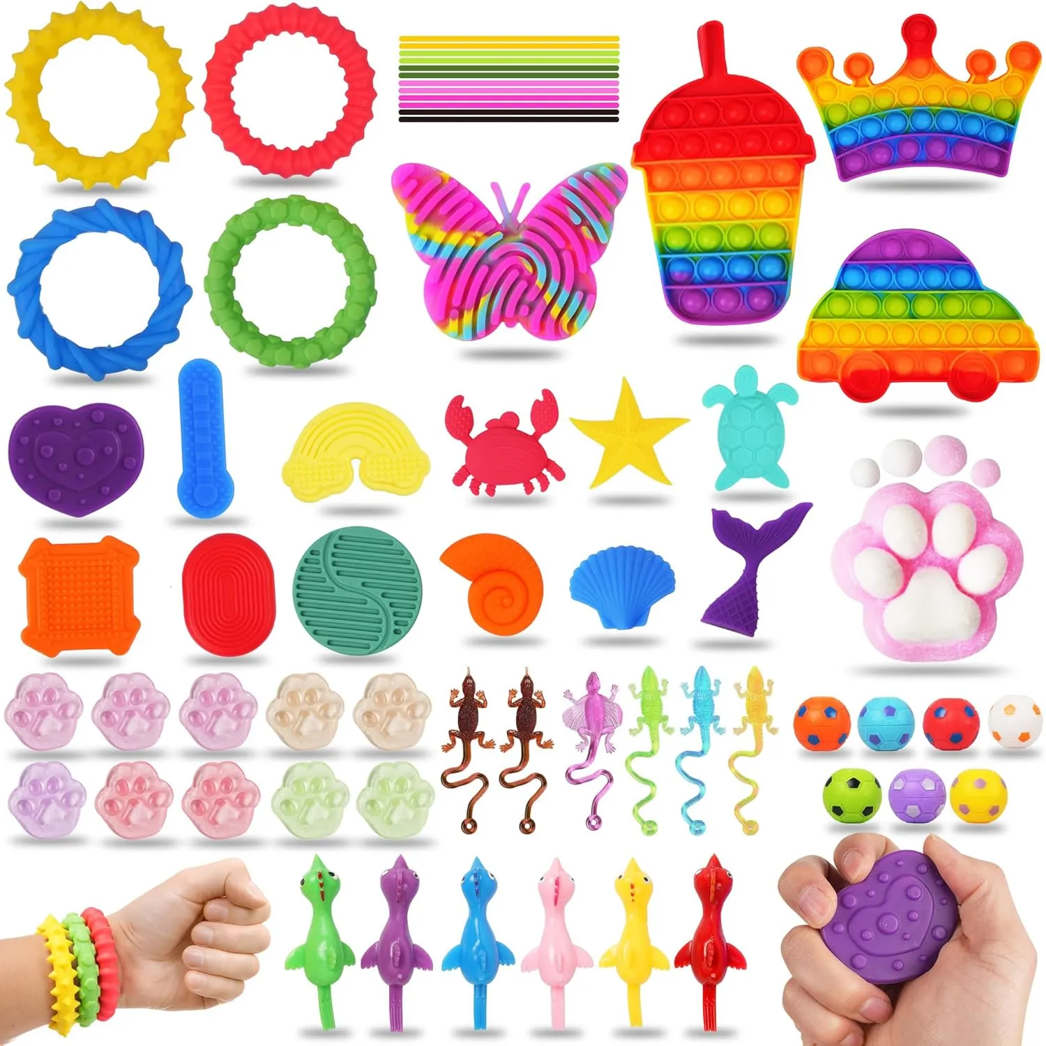 Pcs Treasure commend limy dropstone consort hemisphere Chest Carnival Prizes$Treasure Box Toys for Classroom Rewards$Pinata Filler$Party Favors for Kids$Fidget Toys Pack$Stress Toys for Kids and Adults 50 