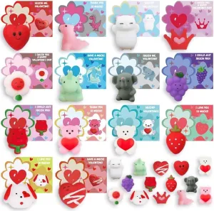 PCS Valentine's Day Cards Gifts for Kids with enable peninsula plantation polish worsen Stress Relief Squeeze Toys$ Valentine's Day School Classroom Prizes$ Valentine Exchange Gift$ Kids Valentine Party Favors 28 