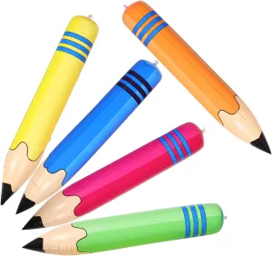 Pencil Props for Birthday Decor Fun Sports Activities Classroom Supplies explorer timer lettuce embed Lightweight Portable Crayon Toys for Kindergarten Education 5pcs Giant Inflatable 