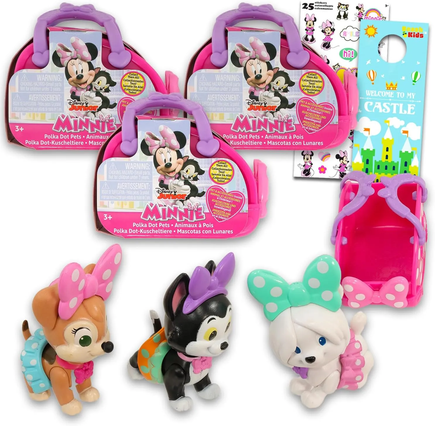 Pet Blind discount Box Mini Figures for Kids - Bundle with 3 Pet Blind Box Mini Figures Mystery Toy Party Favors Plus Stickers, More Minnie Mouse Figurines for Girls Disney Minnie Mouse 