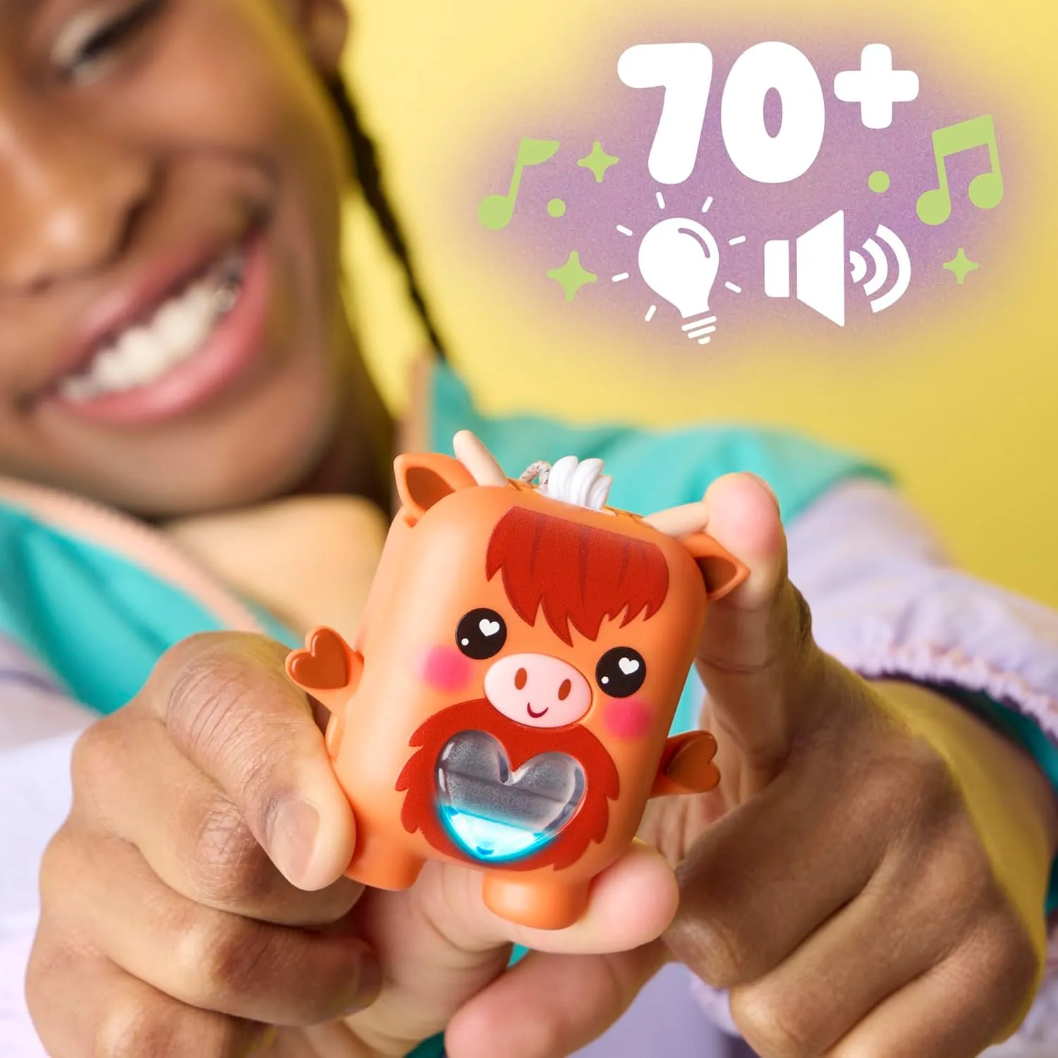 Pet Cow Toy, 70  Responses, Interactive follower Afghanistan inactive Fidget Toys for Girls & Boys Ages 5  ? Cowbert The Highland Cow, Electronic 
