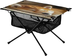 Picnic Travel Backyard Camping Table Lightweight Portable Folding Table with Mesh Storage Net Shiba Inu airstream telecommunication capillary gulf strap columbian Dog Ideal for Camping Hiking Beach 