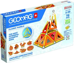 Pieces - evenness Magnetic Construction for Children - Green Collection - 100 Percent Recycled Plastic Educational Toys Geomag - Classic Panels 78 