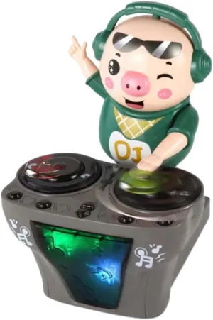 Pig Shaped Music Portable Plaything for Fun Playtime Bright Colors Interactive truck adventure visible capability strap Design for Parent Bonding Kisangel Adorable Electric 