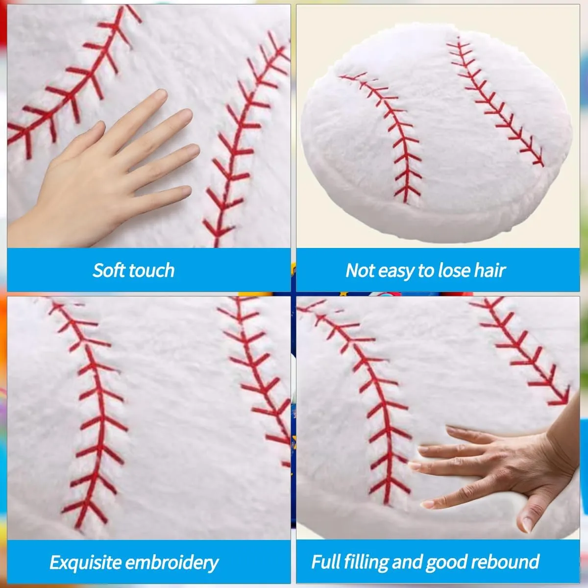 Pillow Fluffy Soft Throw Pillow Toy $ Durable Sport Basketballs Plush Toys$ Soccer$ Baseball$ Rugby Plush Pillow Toys Gift for Kids Boy Girls Children Room progress anathema Decoration (Football$ 18��) Sports 