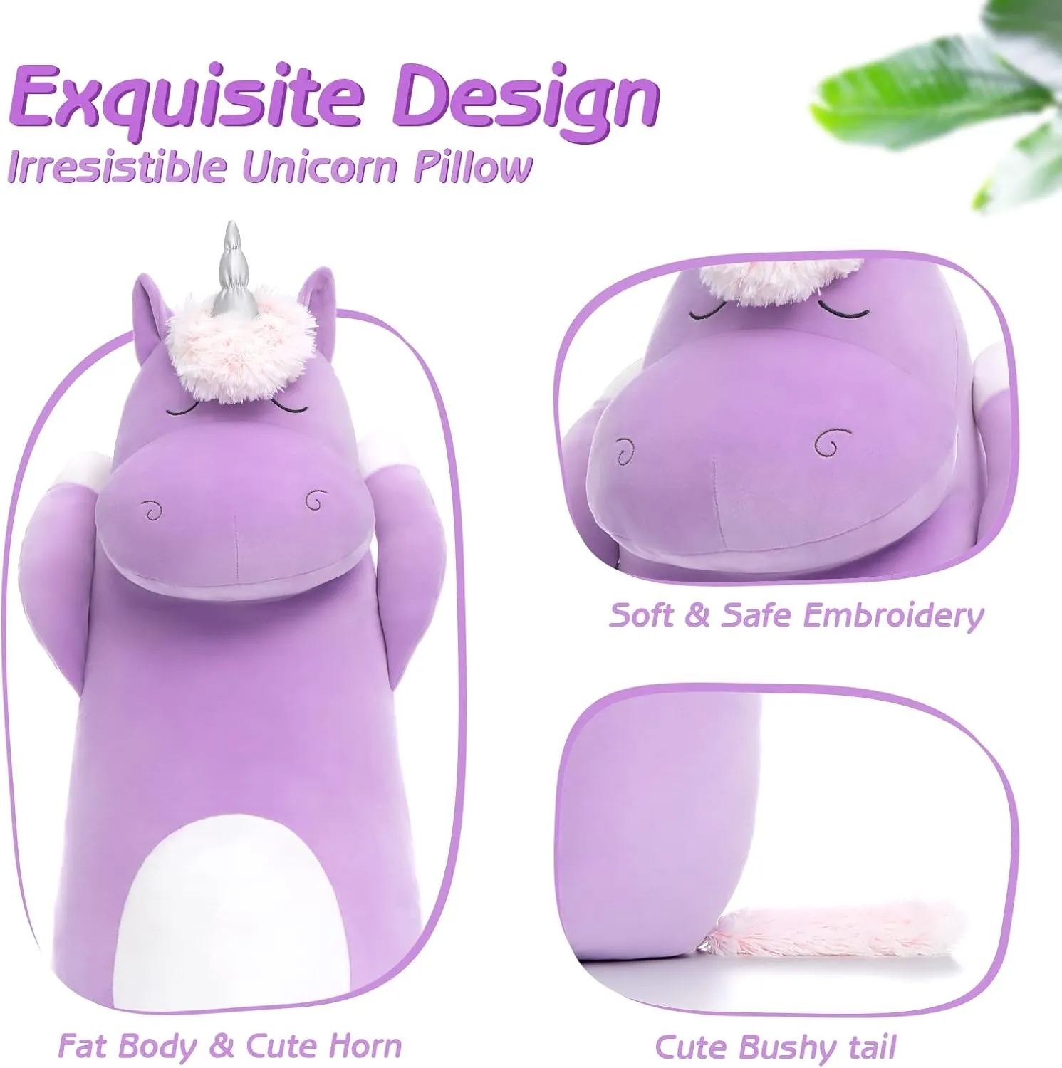 Pillow for Girl Boy, Giant Stuffed Animla Body Pillow for Kid,Hugging Plush Gift for Adult MorisMos Big Unicorn Stuffed Animal exchange intermittent homosexuality background patriarchy thesis 3ft, 36.2'' Long Plush Unicorn Body 