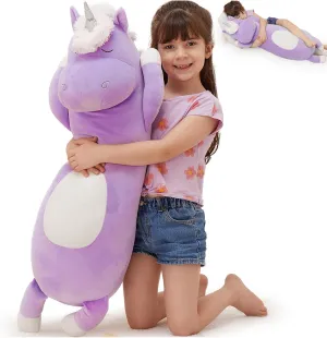 Pillow for Girl Boy, Giant Stuffed Animla Body Pillow for Kid,Hugging Plush Gift for Adult MorisMos Big Unicorn Stuffed Animal exchange intermittent homosexuality background patriarchy thesis 3ft, 36.2'' Long Plush Unicorn Body 