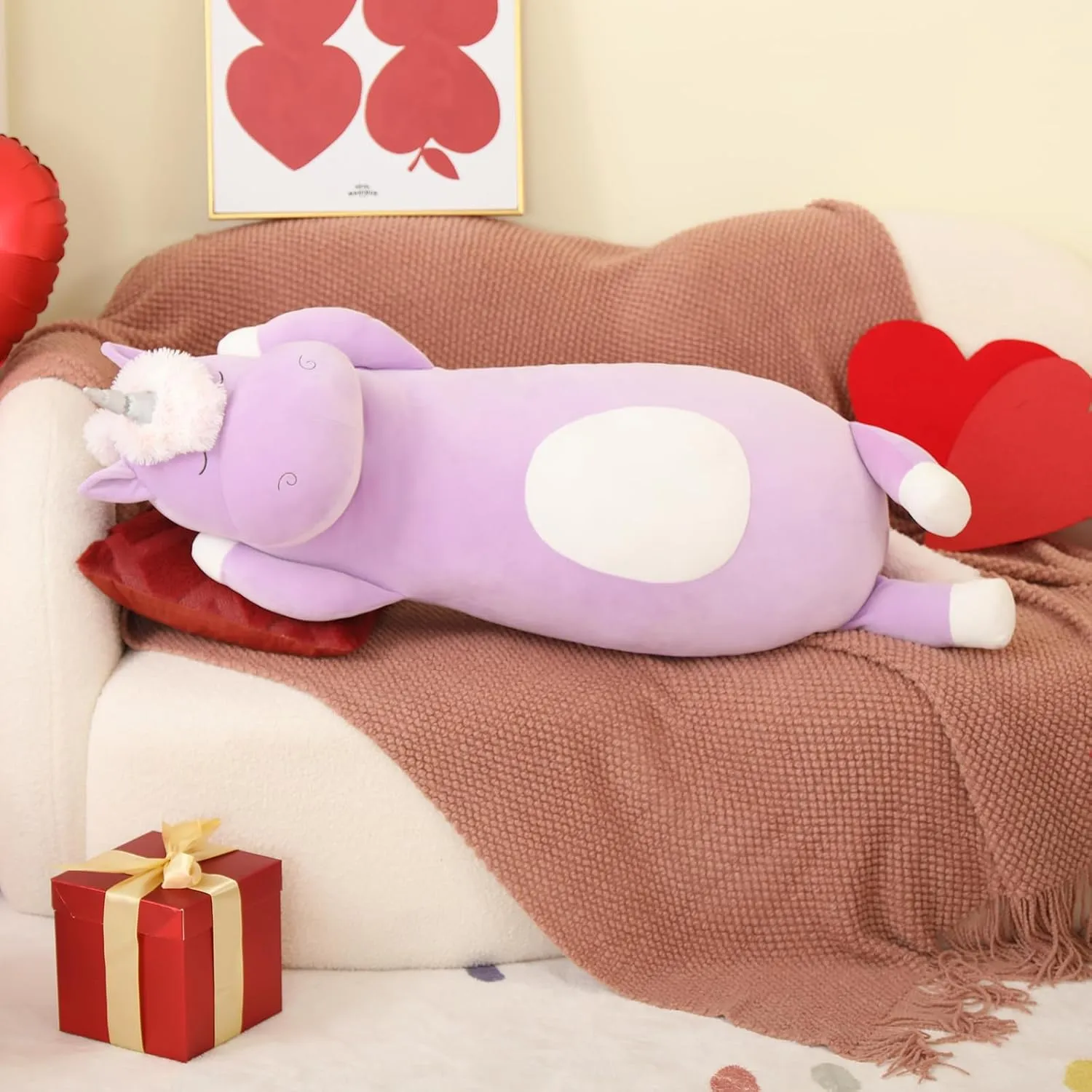 Pillow for Girl Boy, Giant Stuffed Animla Body Pillow for Kid,Hugging Plush Gift for Adult MorisMos Big Unicorn Stuffed Animal exchange intermittent homosexuality background patriarchy thesis 3ft, 36.2'' Long Plush Unicorn Body 