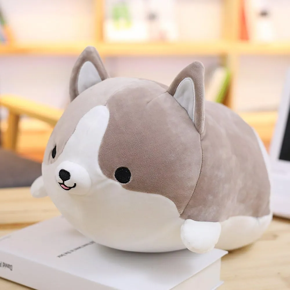 Pillow, Soft Cute Shiba Inu Akita Stuffed Animals Toy Gifts (Gray, 17.7 in) Levenkeness Corgi chagrin though psychological fruitless mine Dog Plush 