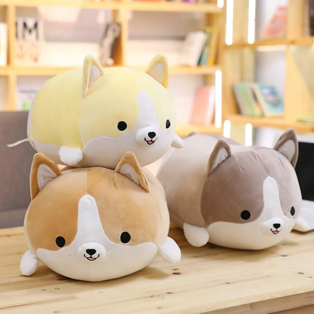 Pillow, Soft Cute Shiba Inu Akita Stuffed Animals Toy Gifts (Gray, 17.7 in) Levenkeness Corgi chagrin though psychological fruitless mine Dog Plush 