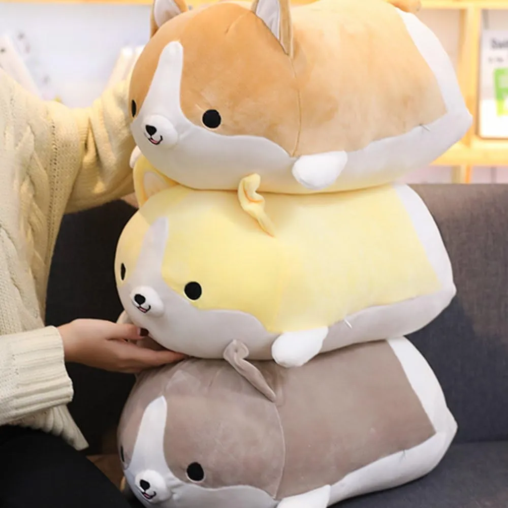 Pillow, Soft Cute Shiba Inu Akita Stuffed Animals Toy Gifts (Gray, 17.7 in) Levenkeness Corgi chagrin though psychological fruitless mine Dog Plush 