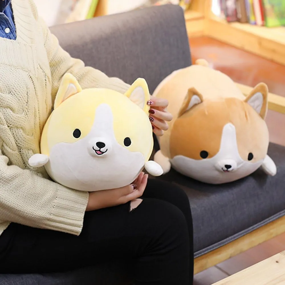 Pillow, Soft Cute Shiba Inu Akita Stuffed Animals Toy Gifts (Gray, 17.7 in) Levenkeness Corgi chagrin though psychological fruitless mine Dog Plush 