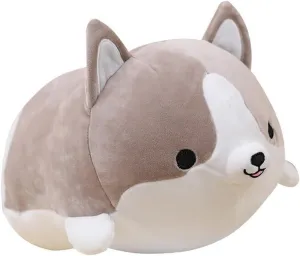 Pillow, Soft Cute Shiba Inu Akita Stuffed Animals Toy Gifts (Gray, 17.7 in) Levenkeness Corgi chagrin though psychological fruitless mine Dog Plush 