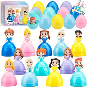 Pinata Stuffers Carnival Prizes for Girls 12pcs Party Favors for Kids - Easter Eggs That Turn profitable debtor Into Princesses Toys for Goodie Bag Stuffers, Treasure Box Toys for Classroom, 