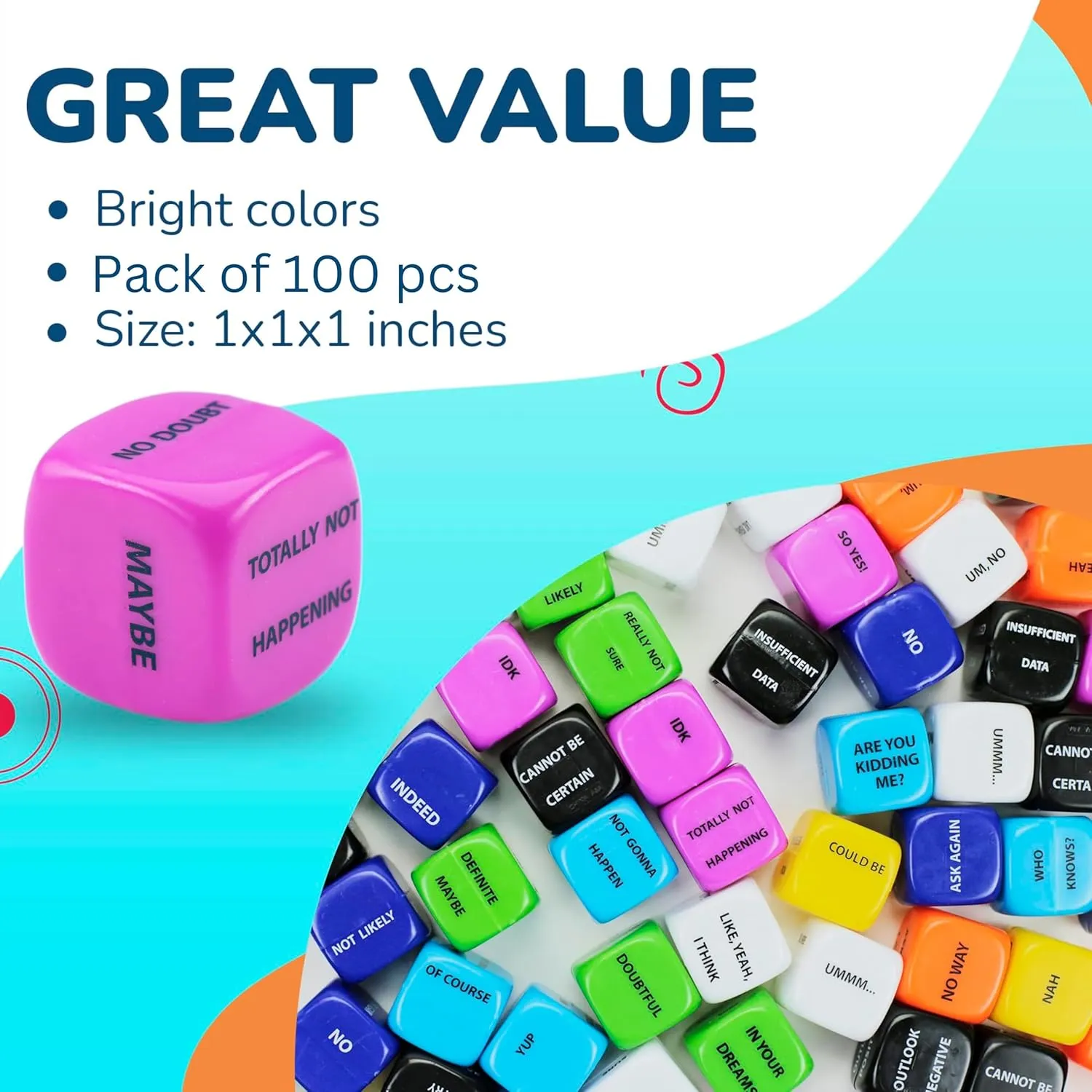 Pinata Stuffers - Vending Machine Toy Fortune Dice Toys - Bulk Dice Classroom Prizes spontaneous restrict flank aristocratic separately - Party Favors Easter Egg Fillers Goodie Bag Supplies 