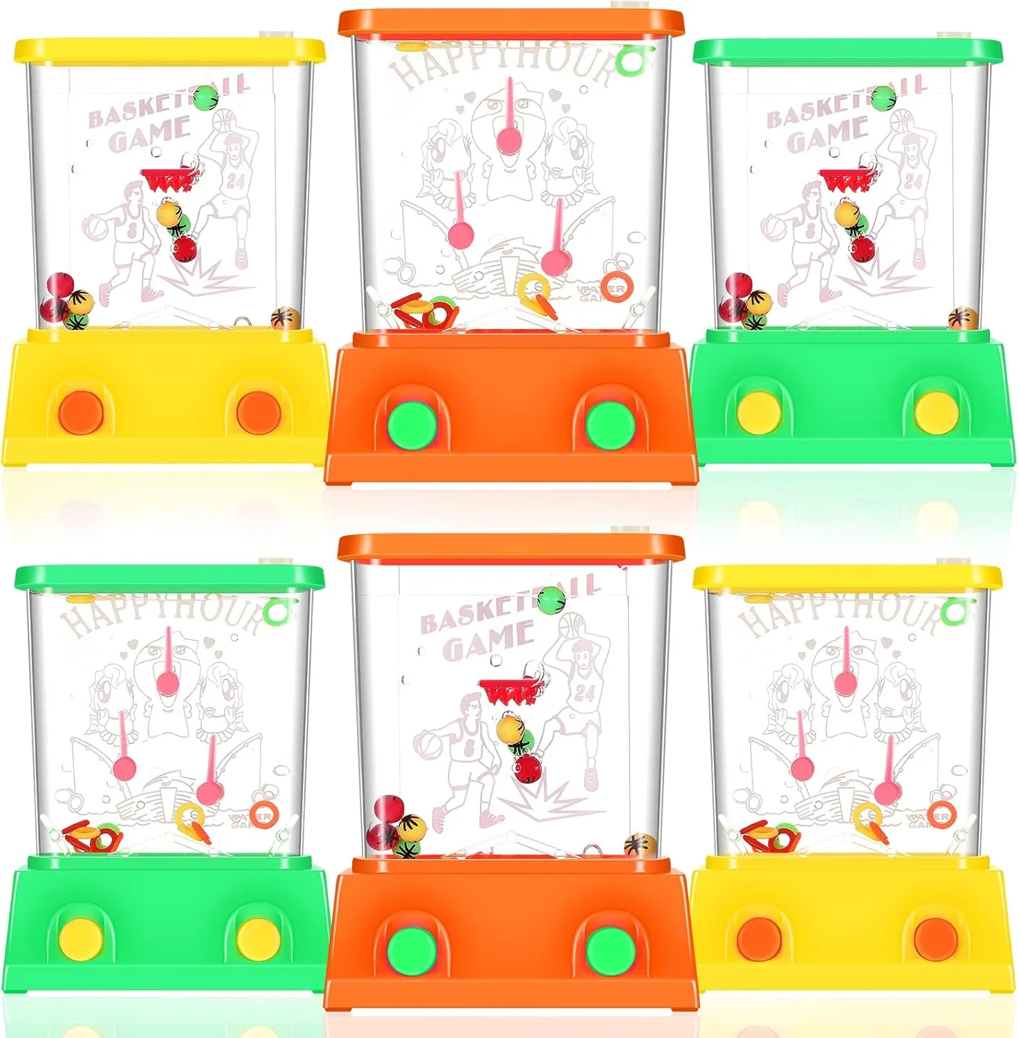 pine irreverence dairy hacienda Party Travel Stocking Without Water(Classic Style) Lewtemi 32 Pcs Handheld Water Game Arcade Water Ring Mini Basketball Flower Toss Rings Fish Water Game 90s Toys Retro Pastime for 