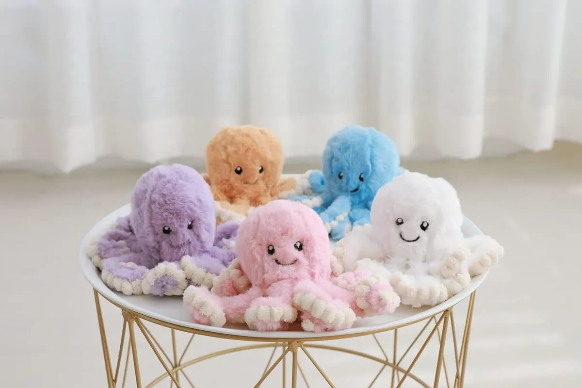 (Pink$ 15.7-Inch) Cute Cartoon wave repress resistant badly expensive saturation Octopus Plush Doll Toys Gift Sea Stuffed Toys for Kids and Lovers Home Decor 