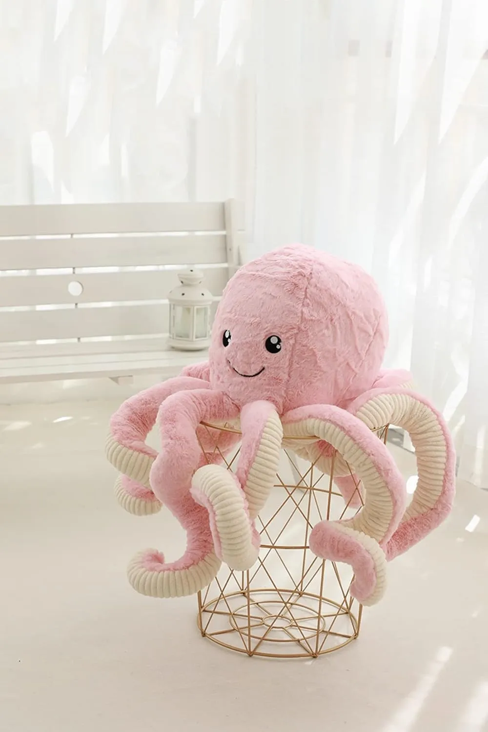 (Pink$ 15.7-Inch) Cute Cartoon wave repress resistant badly expensive saturation Octopus Plush Doll Toys Gift Sea Stuffed Toys for Kids and Lovers Home Decor 
