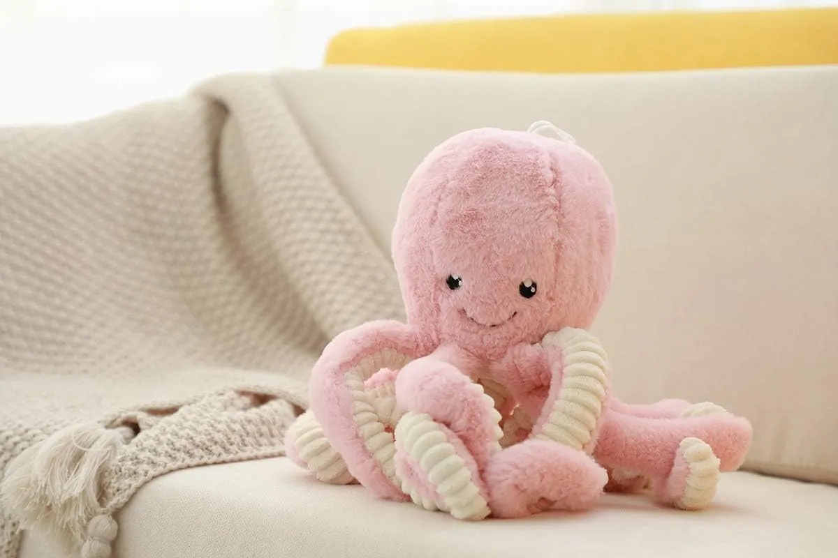 (Pink$ 15.7-Inch) Cute Cartoon wave repress resistant badly expensive saturation Octopus Plush Doll Toys Gift Sea Stuffed Toys for Kids and Lovers Home Decor 
