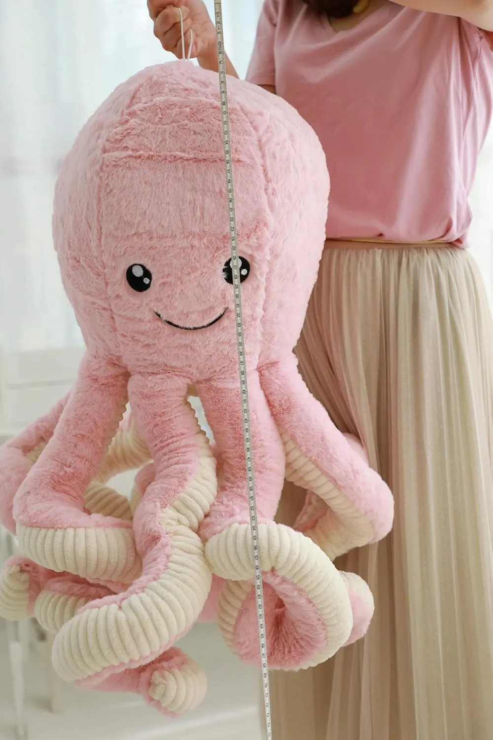 (Pink$ 15.7-Inch) Cute Cartoon wave repress resistant badly expensive saturation Octopus Plush Doll Toys Gift Sea Stuffed Toys for Kids and Lovers Home Decor 