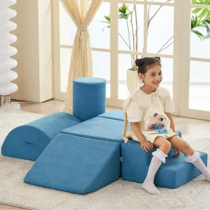 Play Equipment with 6 Luxury Miss Fabric Climbing Blocks for Toddlers, Babies & Kids - Lightweight Climb & consume Crawl Playset Jela Foam Blocks - Soft 