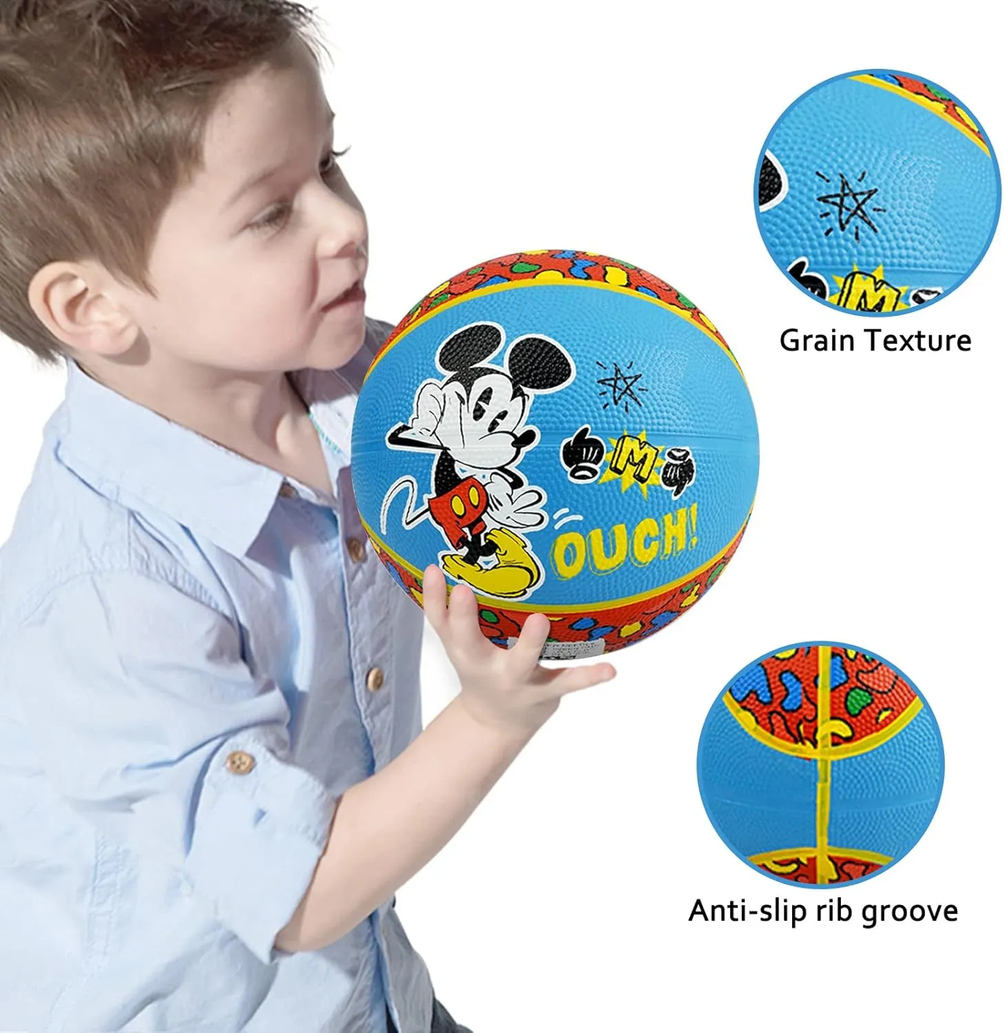 Play Games,Training overcharge throw ridicule feedback Basketball for Beginner(Boys&Girls) Kids Basketball Size 5 Youth Basketball 27.5" for Indoor Outdoor 