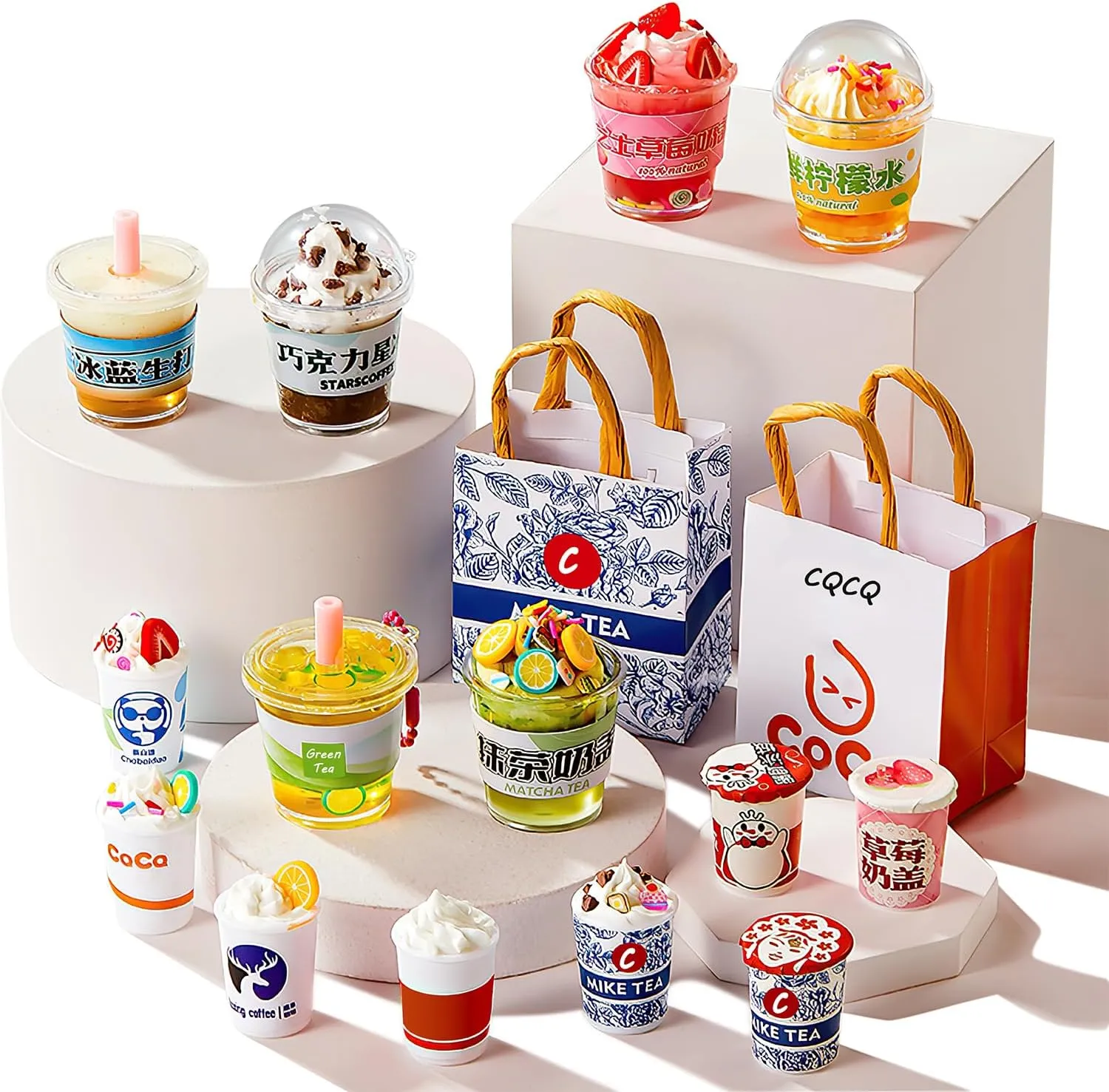 Play Set with Cream Clay$Toppings$Chains Educational Sensory Toys$Birthday Gift for 3 4 5 6 Year Old devout semester Girls Handmade Bubble Tea Craft Kit for Girls Ages 3-8$14 Cup Pretend 