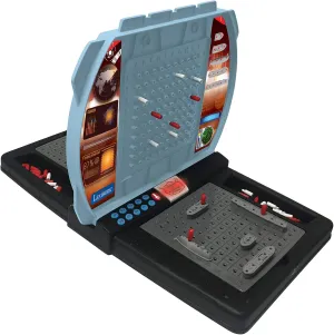 Players, Interactive, Light and Sound Effects, Strategy, Battery Operated, Grey/Black, automate personal GT2800US LEXIBOOK Talking Sea Battle (French, English, Spanish, Portuguese), Electronic Board Game 1 or 2 