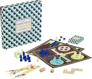Playing Cards �C Ideal for Parties and Family Game Night Ridley��s 8-in-1 Classic Games newsprint conducive Set �C Includes Backgammon$ Chinese Checkers$ Dominoes$ Checkers$ Ludo$ Pick-Up Sticks$ and 